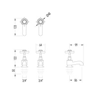 Devon&Devon Coventry Смесители для раковины, цвет: хром