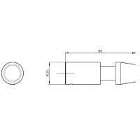 EMCO System2 Крючок-ограничитель двери, подвесной, цвет: черный/хром