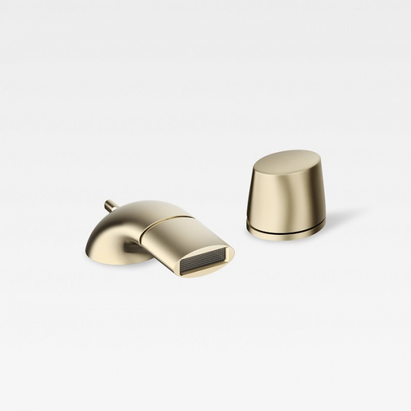 Armani Roca Island Смеситель для биде на 2 отв, с донным клапаном, излив 83мм, цвет: greige