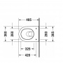 Duravit Darling New Унитаз подвесной компакт с вертикальным смывом, вкл. крепление Durafix, 36x48.5см, Цвет: Белый