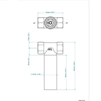 THG General items Встраиваемая часть вентиля 3/4" на гор. воду, закр. вправо