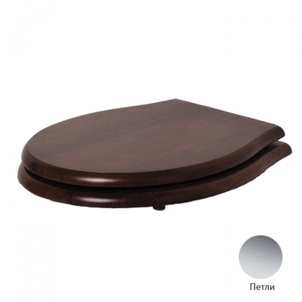 AZZURRA Giunone-Jubilaeum Сиденье для унитаза, микролифт, цвет: дерево/хром