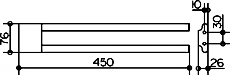 Полотенцедержатель Keuco Edition 400 11518 хром