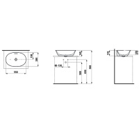 Laufen New Classic Раковина-чаша 55х38х16 см, без отв., цвет: белый