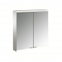 EMCO Prime2 Зеркальный шкаф 60xh70см с подсветкой, навесной,  2 двери, 2 полки, розетка, цвет: белый