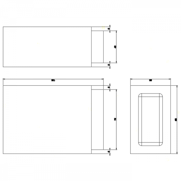 Gessi Rettangolo Стакан настольный узкий, цвет: хром/черный