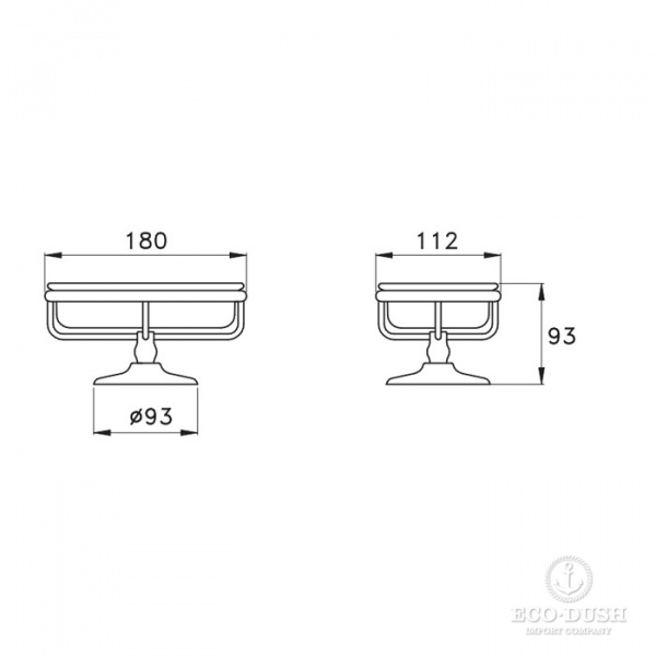 Stella Italica Настольный держатель мыльницы (без мыльницы) 1024 цвет: хром