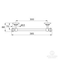 Stella Italica Полотенцедержатель подвесной 30 см 602/30 цвет: хром