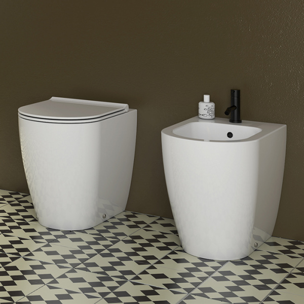 Globo Mode Унитаз напольный безободковый 53х34х43 см, слив универсальный, цвет: белый