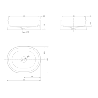KNIEF Glow Раковина 55х40х15 см, без отв., накладная, без перелива, цвет: белый матовый