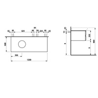 Laufen Alessi One Тумба с раковиной, 120х50х33см, с 3 выдвиж. ящиками, SX, цвет: орех