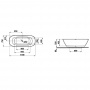 Laufen INO Ванна 170х75х52см, отдельностоящая, с слив-переливом, материал: композит