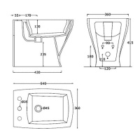 Artceram JAZZ биде напольное 54х36см с 3 отв под смеситель с креплением, цвет: белый