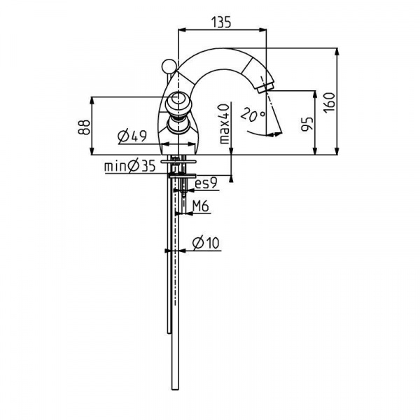 Carlo Frattini Elizabeth Chic Cмеситель на раковину на 1 отверстие, ручки Swarovski, цвет: хром