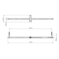 TOTO Showers Штанга для душа с держателем, 150x69x65мм, цвет: хром