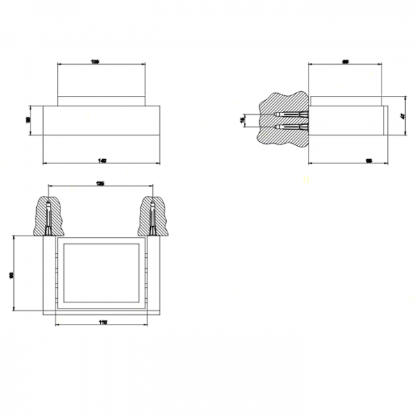 Gessi Rettangolo Мыльница подвесная, цвет: хром/черный