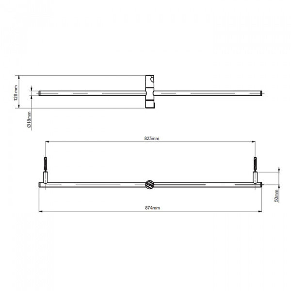 TOTO Showers Штанга для душа с держателем, 150x69x65мм, цвет: хром