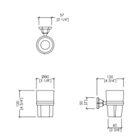 Devon&Devon Jubilee Стакан подвесной, цвет: золото
