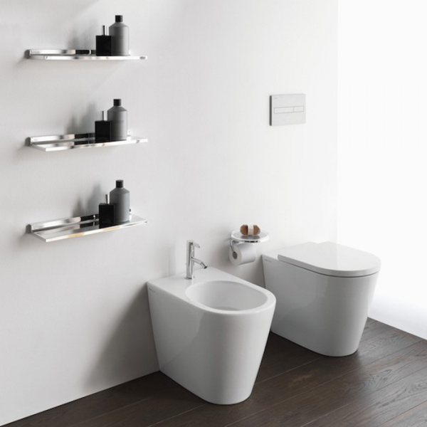 Laufen Kartell Унитаз приставной 56x37x43см, безободковый смыв Rimless, цвет: белый