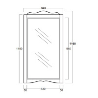 SIMAS Arcade Зеркало 63х116см, цвет белый