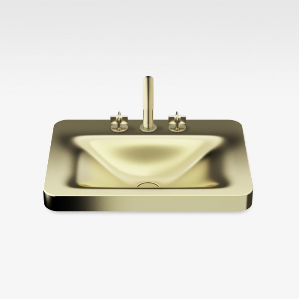 Armani Roca Baia Раковина 66x47 см, 3 отв., встраиваемая сверху, цвет: matt gold