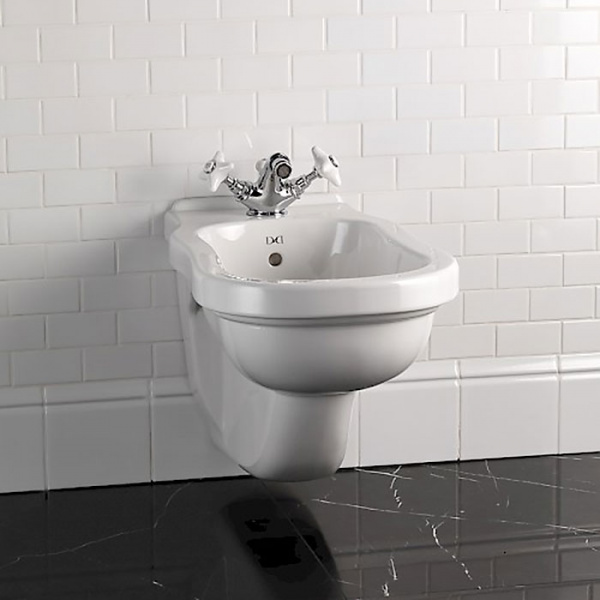 Devon&Devon Blues, Биде подвесное 55.5х34см., с одним отверстием под смеситель, цвет: белый