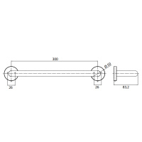 EMCO Round Поручень, 300мм, подвесной, цвет: черный
