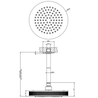 Gessi Inciso Верхний душ Ø20 см, потолочный, цвет: хром