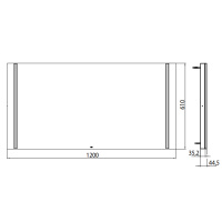 EMCO Зеркало со LED подсветкой, B120xH61см