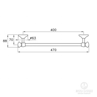 Stella Roma Полотенцедержатель подвесной 40 см 602/40 цвет: хром