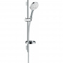 Hansgrohe Raindance Select S Душевой набор: штанга 65см., ручной душ 120, 3jet (Rain, RainAir, WhirlAir), EcoSmart, мыльница, шланг, цвет: белый/хром