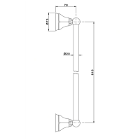 Nicolazzi Teide Полотенцедержатель 45см, подвесной, цвет: хром
