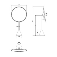 Gessi Cono Настольное поворотное зеркало, цвет: хром