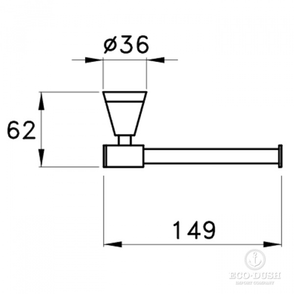 Stella 130 Держатель туалетной бумаги подвесной 1033 цвет: хром