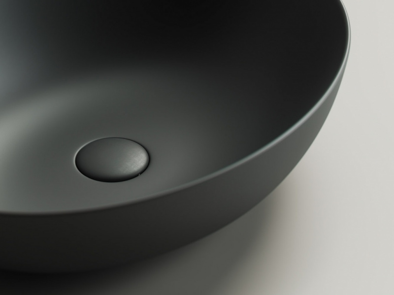 Умывальник чаша накладная овальная (цвет Темный Антрацит Матовый) Element 520*395*130мм Ceramica Nova темный антрацит матовый CN6017MDH