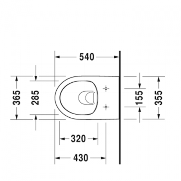 Duravit DuraStyle Унитаз подвесной BASIC безободковый 54х36.5см, с креплением, цвет: белый