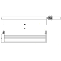 Gessi Rettangolo Полочка 60см, подвесной, цвет: хром