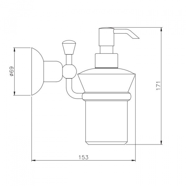 Nicolazzi Cristallo Di Rocca Дозатор для жидкого мыла, подвесной, цвет: белый / хром
