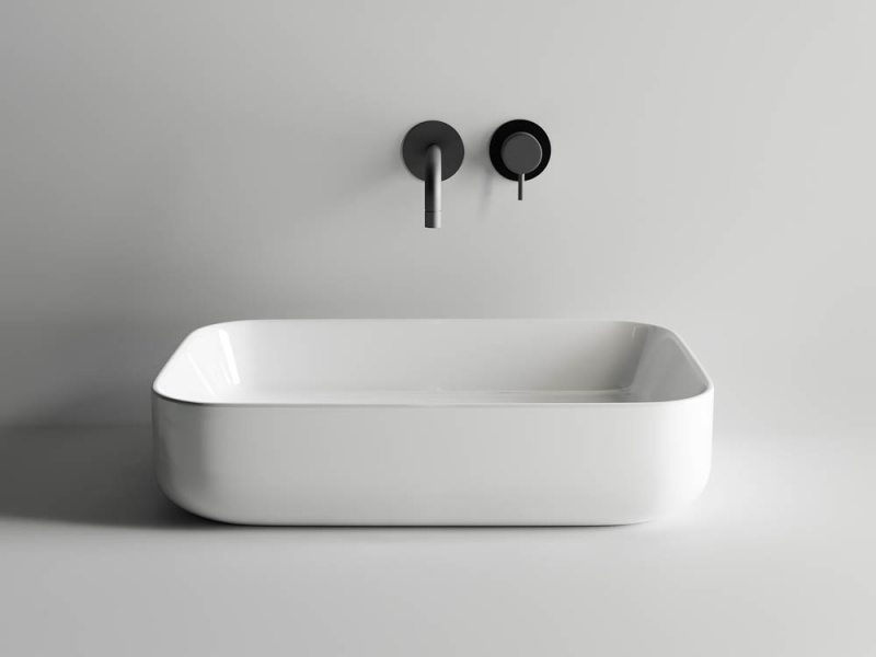 Умывальник чаша накладная прямоугольная Element 600*420*140мм Ceramica Nova белый CN5004