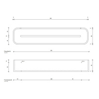 Decor Walther Black Stone DCT45 Душевая полочка 45x10см, подвесная, цвет: черный матовый / хром