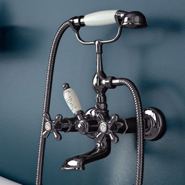 Sbordoni Etruria Смеситель для ванны на 2 отверстия, цвет: черный никель