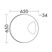 Burgbad Зеркало с подсветкой 65 см, круглое
