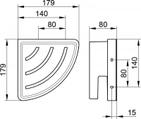 Полка Keuco Collection Moll 12757 хром, белая