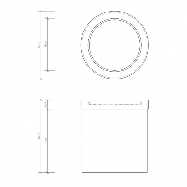 Decor Walther DW 1240 Корзина для бумаги 14.5xh16см, с крышкой, напольная, цвет: черный матовый
