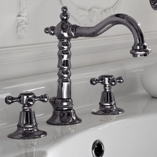 Sbordoni Londra Смеситель для раковины на 3 отверстия, цвет: черный никель