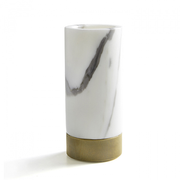 3SC Apuana 2.0 Стакан настольный, цвет: мрамор Bianco Statuario/oro rosa lucido