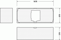 Опора из стиропора для ванны Duravit DuraStyle, 167x67