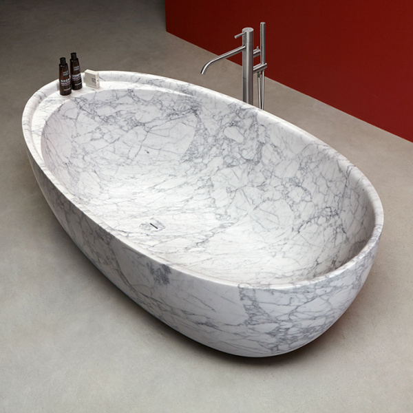 Antonio Lupi Eclipse Ванна овальная из камня, отдельностоящая, 185х95,5х53см