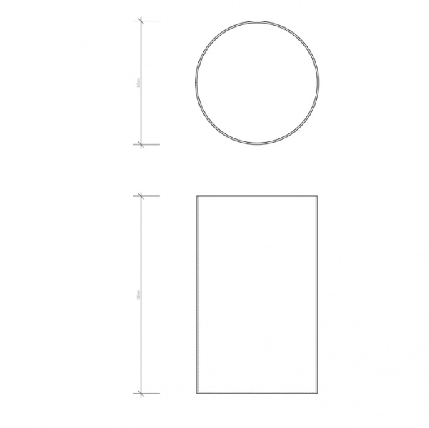 Decor Walther DW 104 Корзина для бумаги 20xh32см, напольная, цвет: сталь матовая