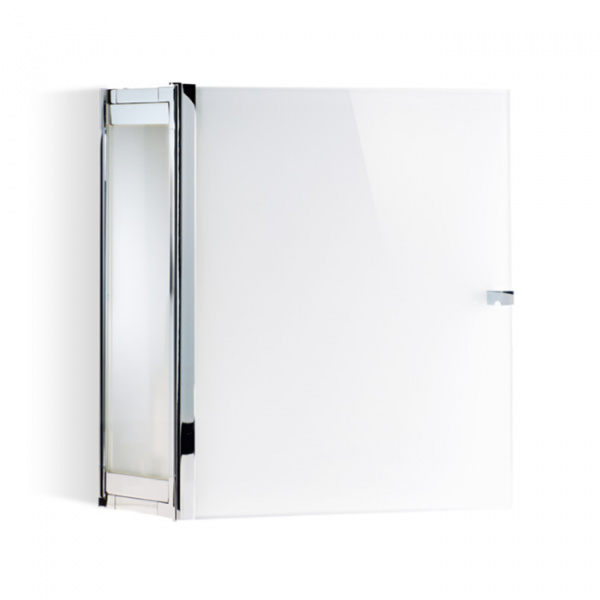 Decor Walther Glas S 2 Шкафчик подвесной 35x19x40см, стекло белое, цвет: хром